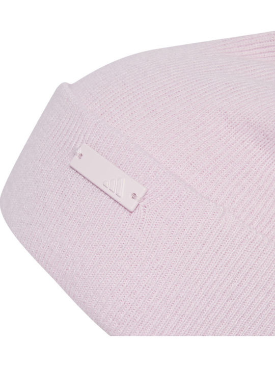 Tonal Met Bean Beanie Beanie Knitted in Pink color