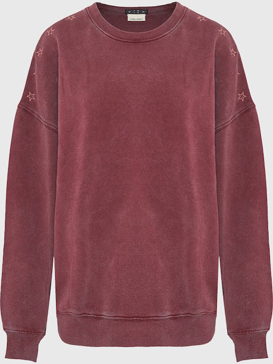 Women's Sweatshirt Hooded Red