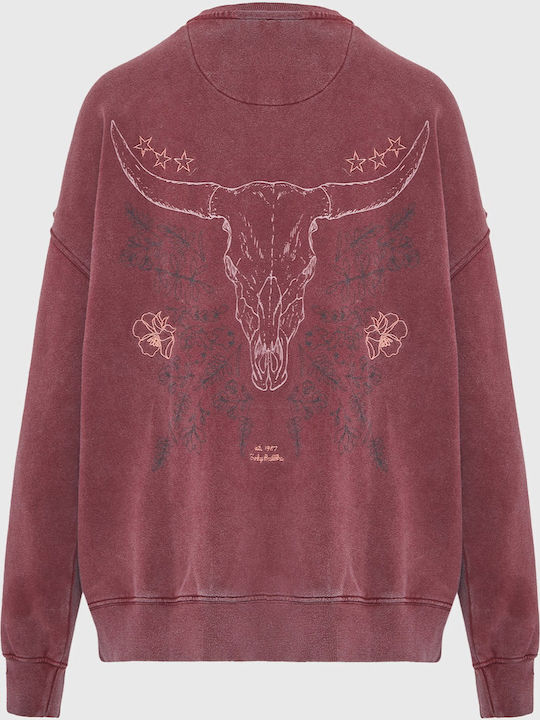 Women's Sweatshirt Hooded Red