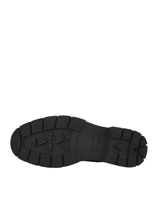 Leder Schwarz Chelsea Stiefeletten