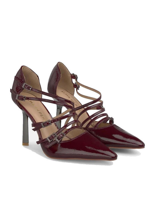Patent Leather Burgundy Heels
