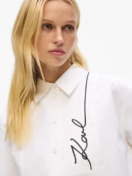 Signature Women's Long Sleeve Shirt White