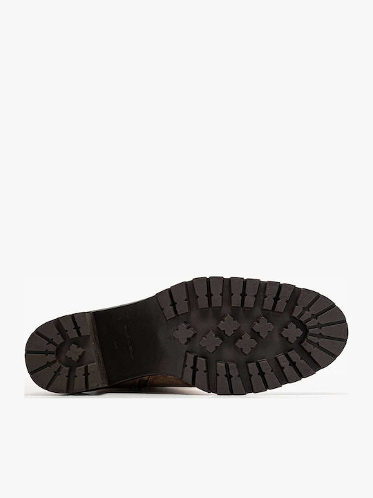 Leder Damenstiefel Tabac Braun