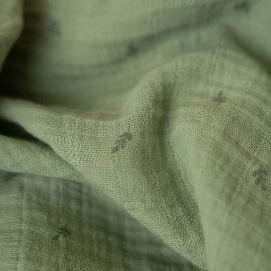 Little Dutch Pânză Swaddle Din Muselină Verde 120x120cm