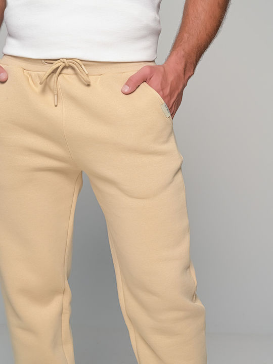 Basic Sweatpants with Elastic Beige