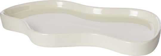 Butlers Διακοσμητική Πιατέλα Κεραμική Εκρού 15.5x27x5εκ.
