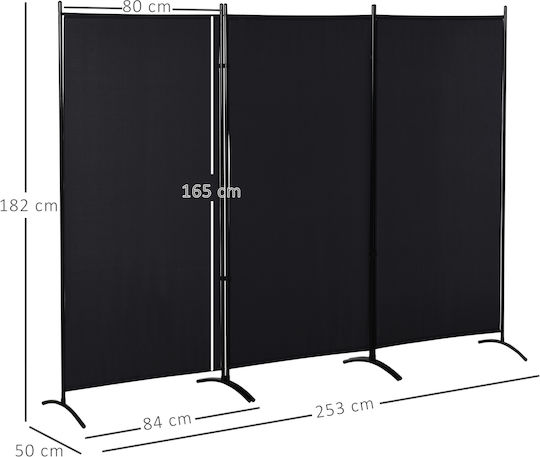 HomCom Decorative Room Divider Metal 253x182cm