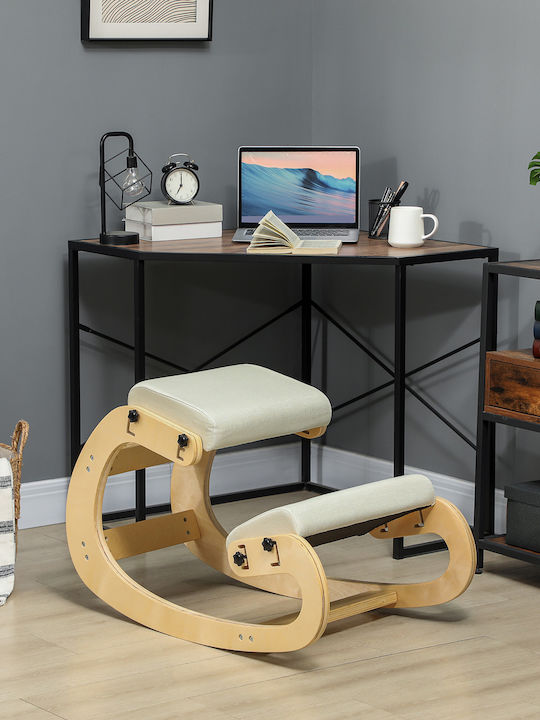 Office Desk Stool Beige 55x85x55cm