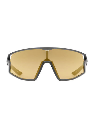 Uvex Cycling Glasses with Gold Frame & Dark / Transparent Lenses