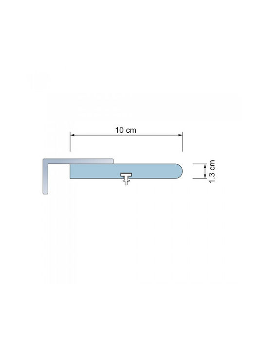 Anartisi Phantom One-Way Metallic Curtain Track 240cm 513839-03