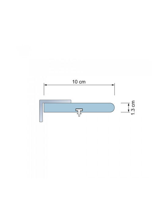 Anartisi Phantom One-Way Metallic Curtain Track 160cm 513836-01