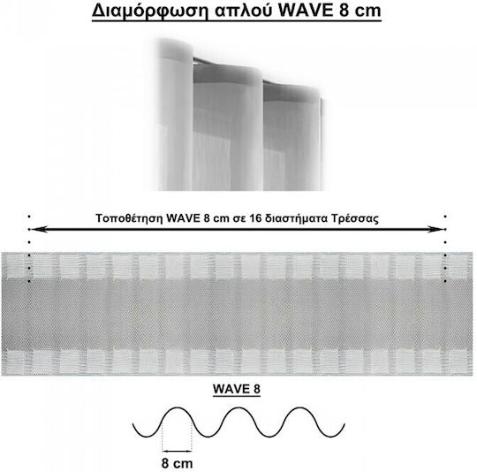 Anartisi Phantom Einweg Vorhangschiene in Farbe 240εκ. 513840-03