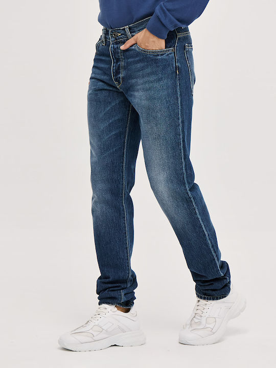 Men's Denim Pants with Regular Fit Blue