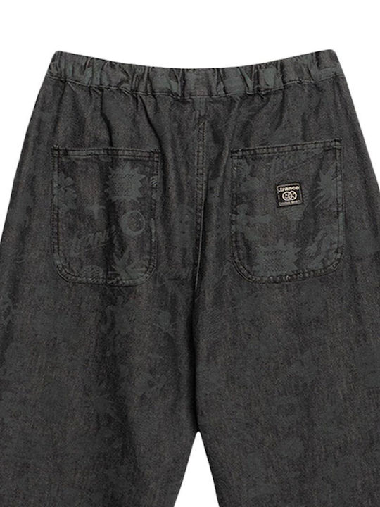 Ανδρικό Παντελόνι Τζιν με Relaxed Baggy Εφαρμογή Black