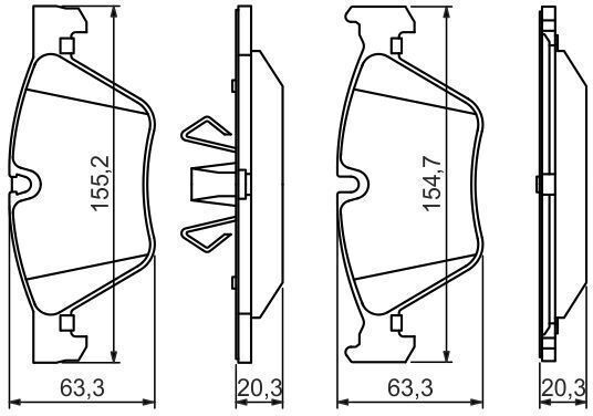 Bosch Brake Pad Set Disc Brake 0 986 494 117
