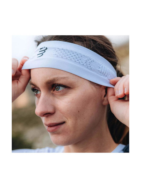 Compressport Thin Sportstirnband Weiß