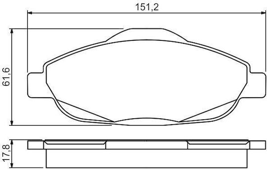 Bosch Brake Pad Set Disc Brake 0 986 495 266