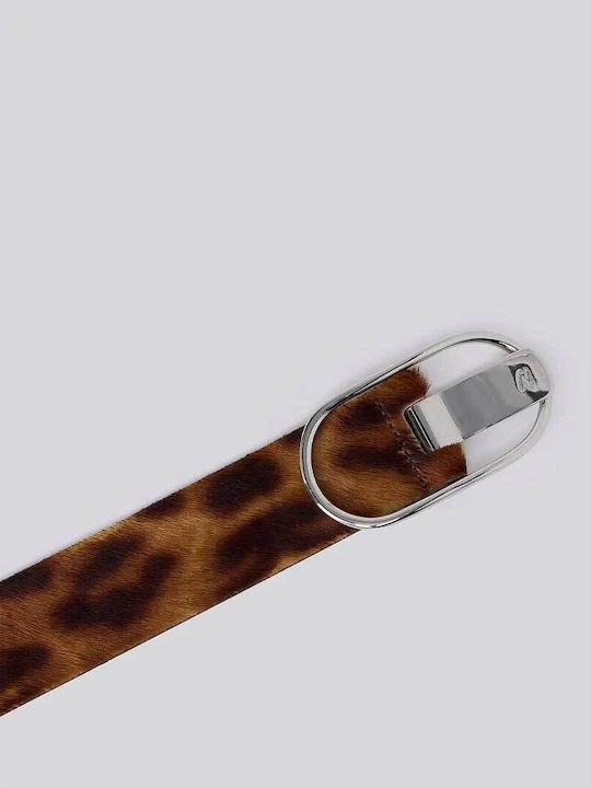 Hairy Leather Women's Belt Brown