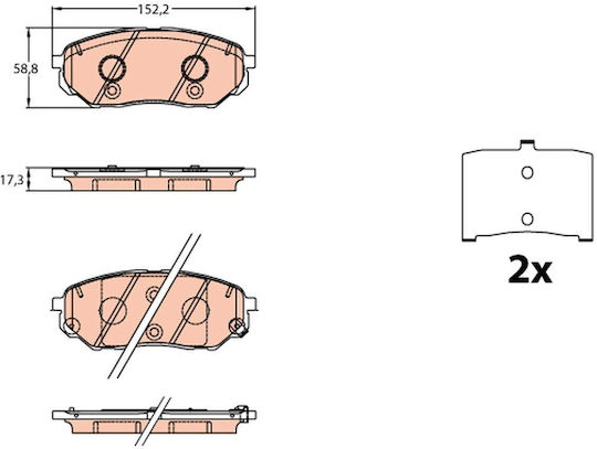 Set Plăcuțe De Frână Trw Disc Brake Gdb3638