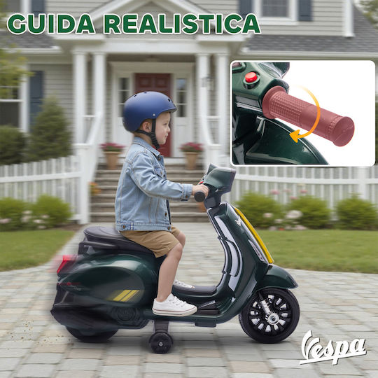 Kids Ride-On Motorbike Electric 6 Volt Green for 6+ Years