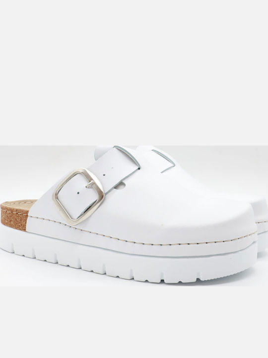 Comfort Way Shoes Γυναικεία Ανατομικά Σαμπό Λευκά