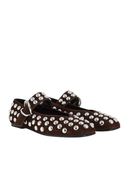 Suede Ballerinas Brown