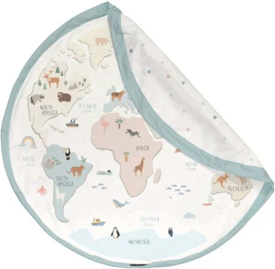 Play&go Kinder Spielmatte aus Stoff Beige 140x140cm 1Stück