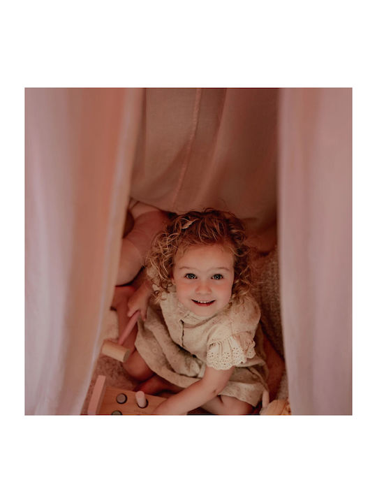 Little Dutch Κουνουπιέρα Κούνιας Pure Soft Βαμβακερή Ροζ 250εκ. Blossom