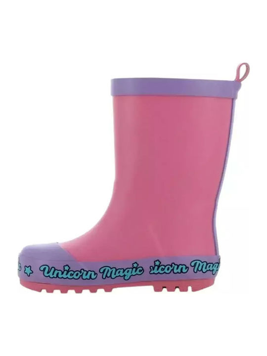 Kids Wellies Unicorn with Internal Lining Pink