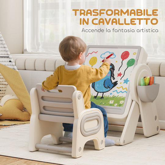 Kids Table Set with Gray Chairs Aiyaplay