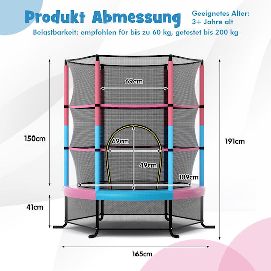 Costway Outdoor Trampoline 165cm with Net