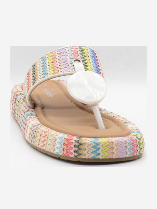 Women's Flat Sandals in White Color