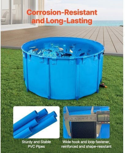 Vevor Vevor Fish Aquarium Capacity 89L Blue with Stand