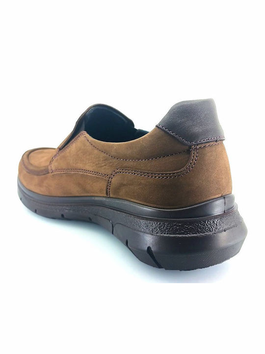 Δερμάτινα Ανδρικά Slip-On Καφέ