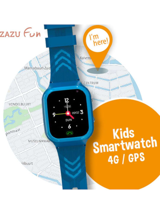 Zazu Fun Смарт Часовник 4G/GPS Локация и Видеочат Син