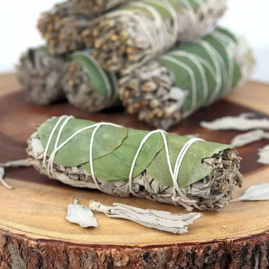 White Sage Eucalyptus Smudge Stick 10x3cm Incense Stick Sage Eucalyptus