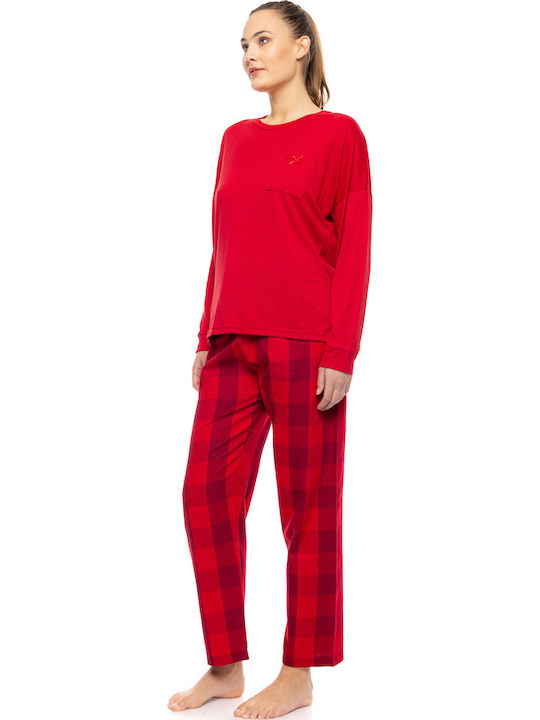 Pink Label Winter Women's Pyjama Set Raspberry