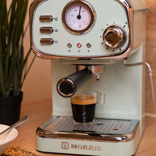 Morris Automatic Espresso Machine 1100W Pressure 20bar Green R20807EMG