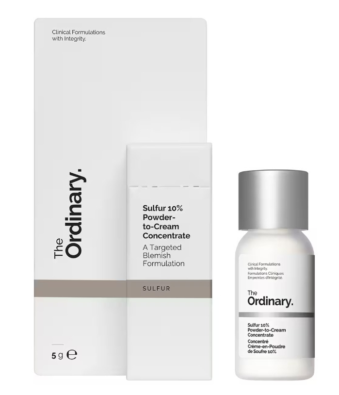 The Ordinary Sulfur 10% Powder to Cream Κρέμα Προσώπου κατά των Ατελειών & της Ακμής 5gr