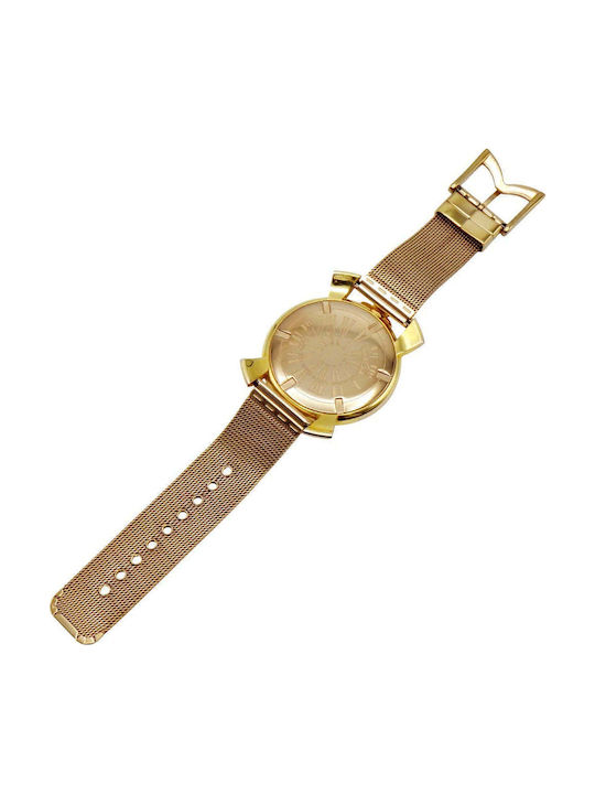 Gaga Milano Γυναικείο Ρολόι 46mm Μπαταρίας σε Ροζ Χρυσό Χρώμα