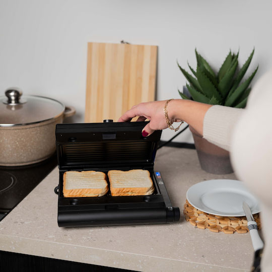 Morris Sandwich Maker with Removable Plates for for 2 Sandwiches Sandwiches 1000W Inox