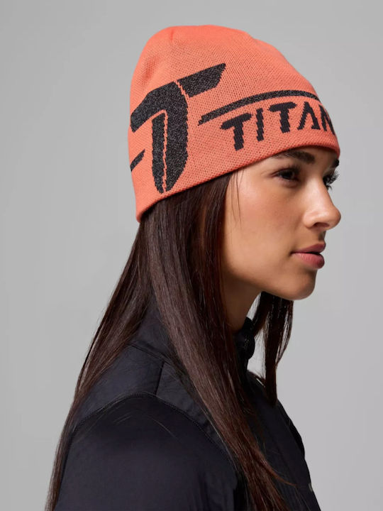Beanie Unisex Beanie Knitted in Orange color
