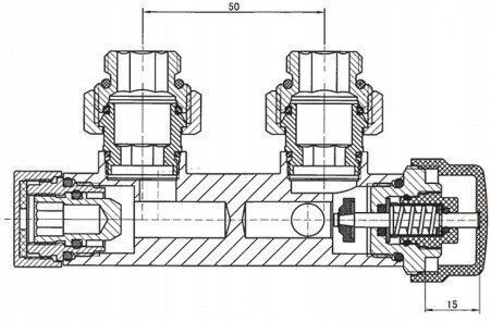 Invena Einloch-Set Kombinierte Untere Verbindung Duoplex Prov Schwarz Cz-87-c15