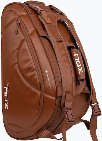 Nox Tennis Tasche Rucksack Padel 3 Schläger Braun