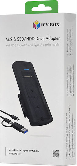 Icy Box Icybox Case for Hard Drive M.2 SATA III with Connection USB 3.2