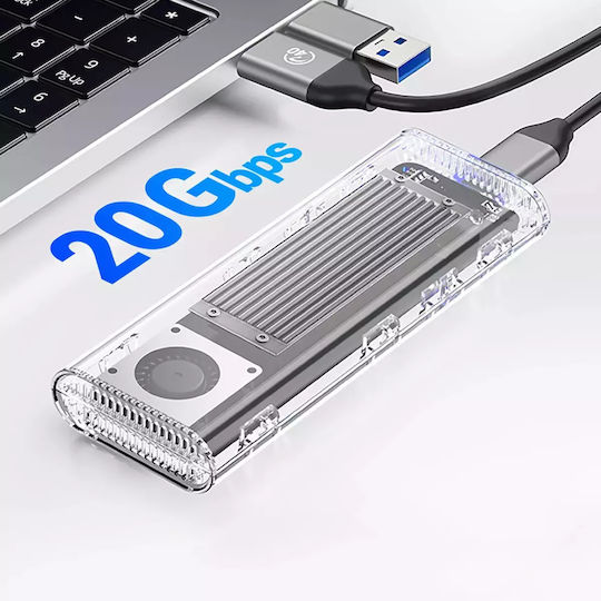 Orico Case for Hard Drive M.2 PCI Express with Connection USB 3.1 Silver