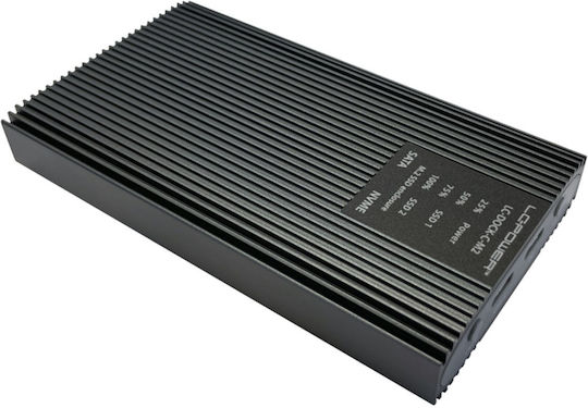 LC-Power Case for 2 Hard Drives M.2 PCI Express / SATA III with Connection USB 3.2 Gray