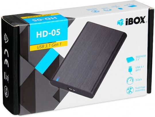 iBox HD-05 Θήκη για Σκληρό Δίσκο 2.5" SATA III με σύνδεση USB3.2
