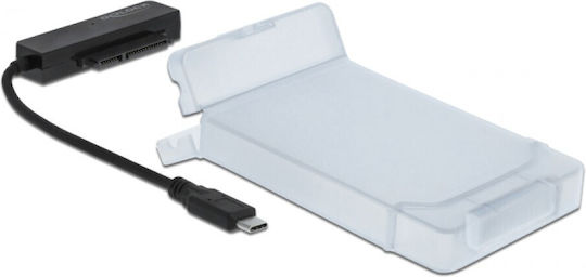 DeLock Hard Drive Case 2.5" SATA III with connection Type-C in Transparent color