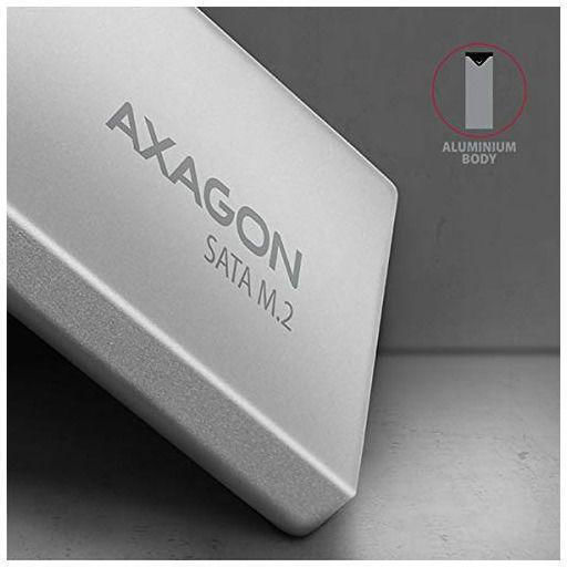 Axagon Θήκη για Σκληρό Δίσκο M.2 PCI Express NVME με σύνδεση Type-C σε Ασημί χρώμα